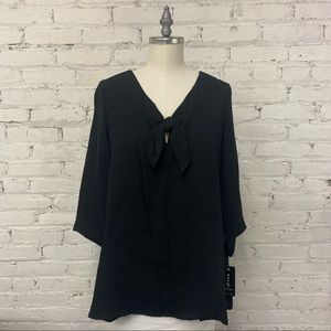 2101 Yushi Knotted Tunic - Black